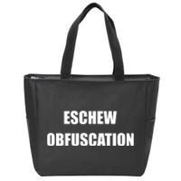 Eschew Obfuscation Obfuscate Funny Greek Sarcastic Zip Tote Bag