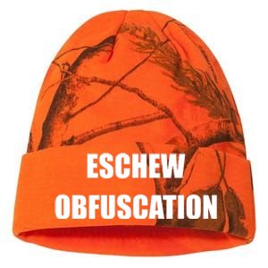 Eschew Obfuscation Obfuscate Funny Greek Sarcastic Kati Licensed 12" Camo Beanie