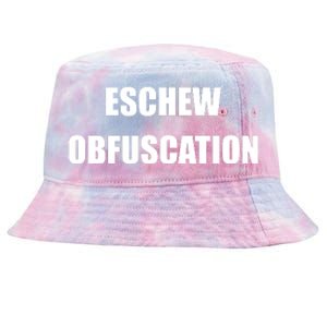 Eschew Obfuscation Obfuscate Funny Greek Sarcastic Tie-Dyed Bucket Hat