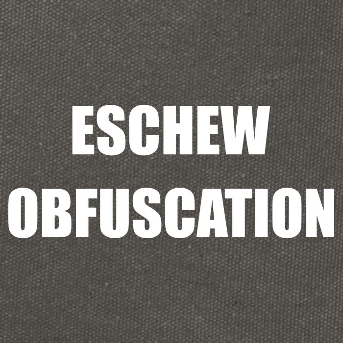 Eschew Obfuscation Obfuscate Funny Greek Sarcastic Cotton Canvas Backpack
