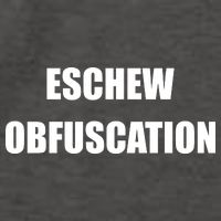 Eschew Obfuscation Obfuscate Funny Greek Sarcastic Vector Backpack