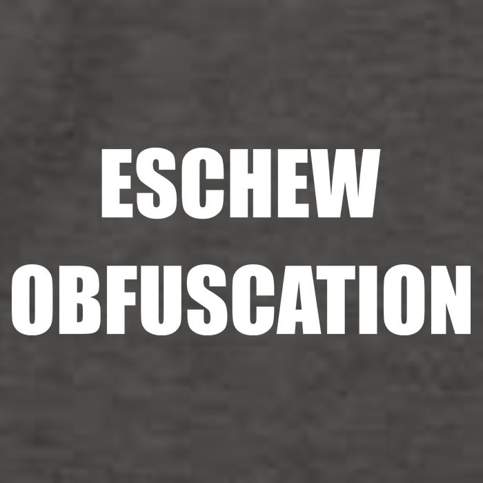 Eschew Obfuscation Obfuscate Funny Greek Sarcastic Vector Backpack