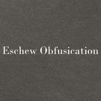 Eschew Obfuscation Obfuscate Classy Logo Cotton Canvas Backpack