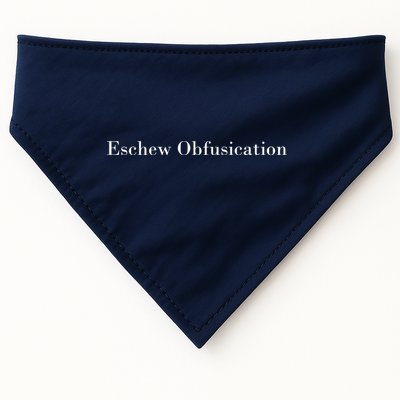 Eschew Obfuscation Obfuscate Classy Logo USA-Made Doggie Bandana