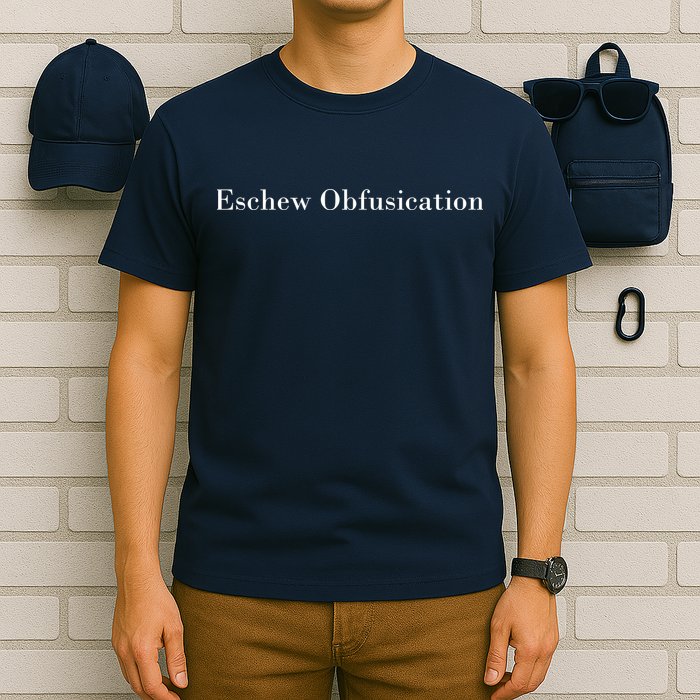 Eschew Obfuscation Obfuscate Classy Logo T-Shirt