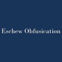 Eschew Obfuscation Obfuscate Classy Logo T-Shirt