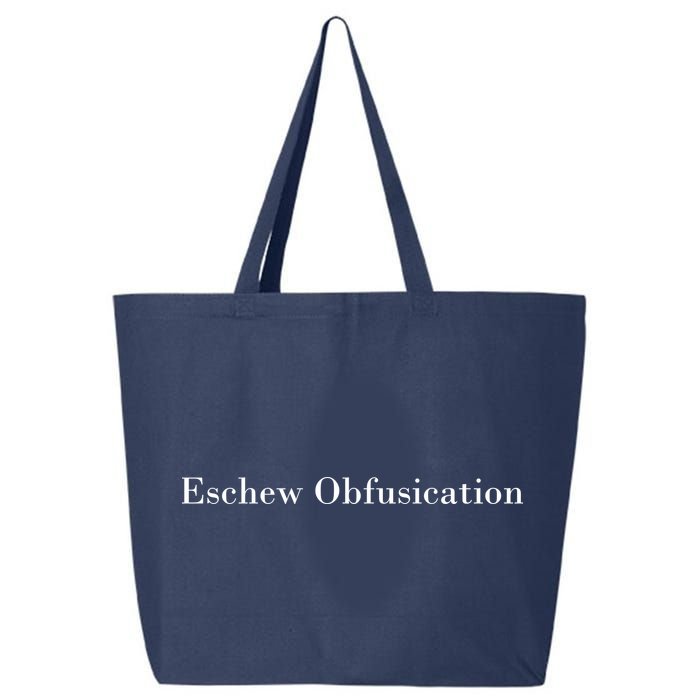 Eschew Obfuscation Obfuscate Classy Logo 25L Jumbo Tote