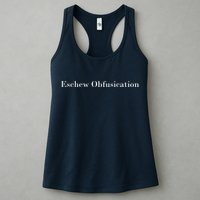 Eschew Obfuscation Obfuscate Classy Logo Womens Tank Top