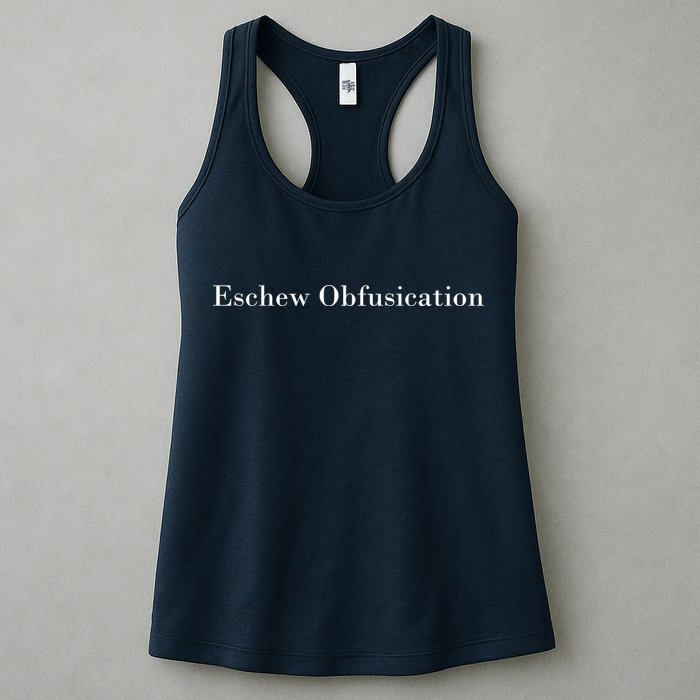 Eschew Obfuscation Obfuscate Classy Logo Womens Tank Top