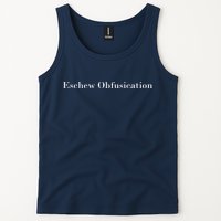 Eschew Obfuscation Obfuscate Classy Logo Tank Top