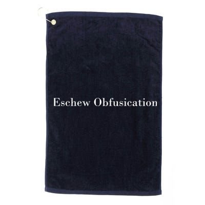 Eschew Obfuscation Obfuscate Classy Logo Golf Towel