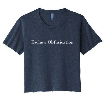 Eschew Obfuscation Obfuscate Classy Logo Crop Top