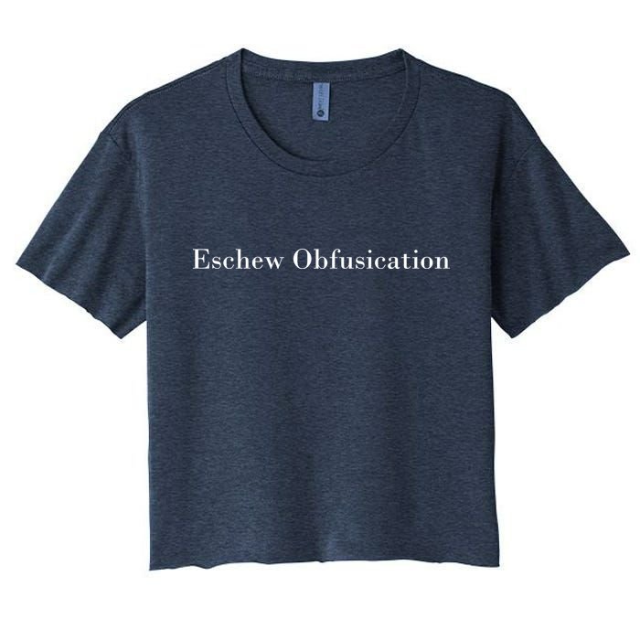 Eschew Obfuscation Obfuscate Classy Logo Crop Top