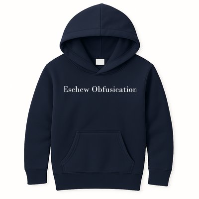 Eschew Obfuscation Obfuscate Classy Logo Kids Hoodie