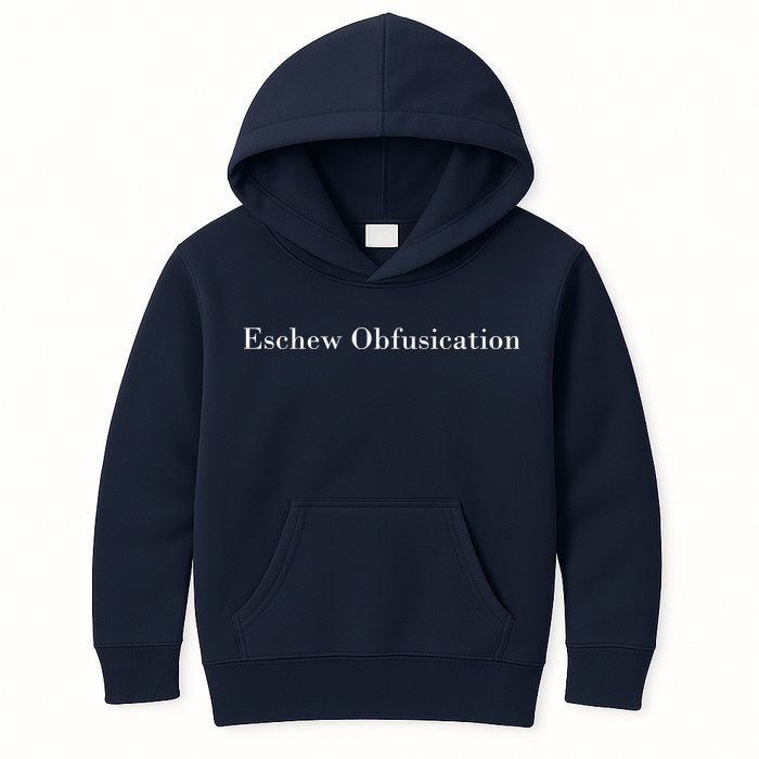 Eschew Obfuscation Obfuscate Classy Logo Kids Hoodie