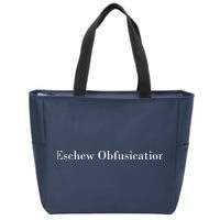 Eschew Obfuscation Obfuscate Classy Logo Zip Tote Bag