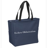 Eschew Obfuscation Obfuscate Classy Logo Zip Tote Bag