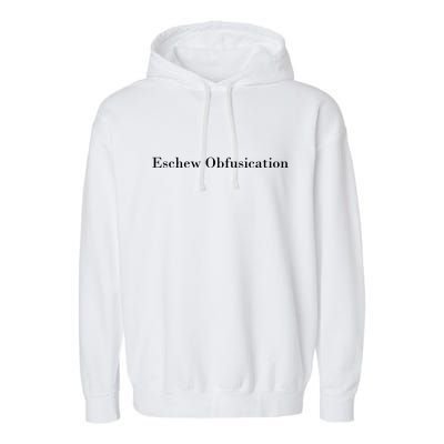 Eschew Obfuscation Obfuscate Classy Logo Garment-Dyed Fleece Hoodie