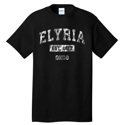 Elyria Ohio Oh Vintage Established Sports Tall T-Shirt