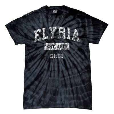 Elyria Ohio Oh Vintage Established Sports Tie-Dye T-Shirt