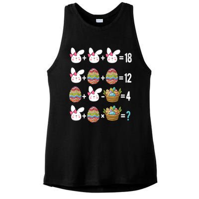 Easter Order Of Operations Quiz Math Teacher Easter Egg Hunt Funny Gift Ladies PosiCharge Tri-Blend Wicking Tank