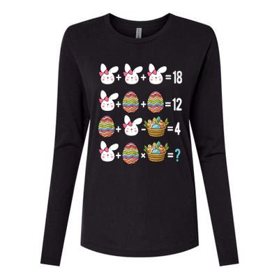 Easter Order Of Operations Quiz Math Teacher Easter Egg Hunt Funny Gift Womens Cotton Relaxed Long Sleeve T-Shirt