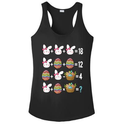 Easter Order Of Operations Quiz Math Teacher Easter Egg Hunt Funny Gift Ladies PosiCharge Competitor Racerback Tank