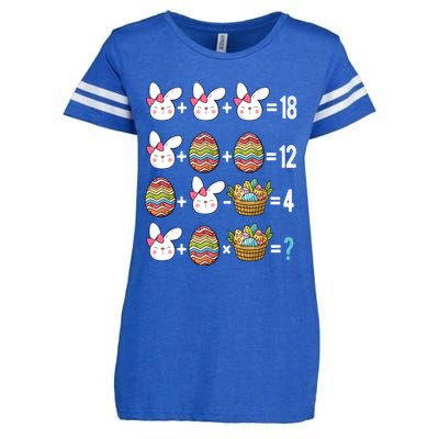 Easter Order Of Operations Quiz Math Teacher Easter Egg Hunt Funny Gift Enza Ladies Jersey Football T-Shirt