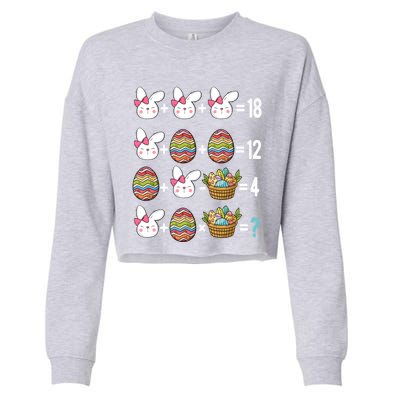 Easter Order Of Operations Quiz Math Teacher Easter Egg Hunt Funny Gift Cropped Pullover Crew