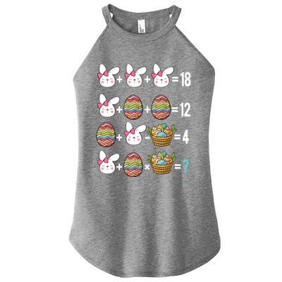 Easter Order Of Operations Quiz Math Teacher Easter Egg Hunt Funny Gift Women's Perfect Tri Rocker Tank