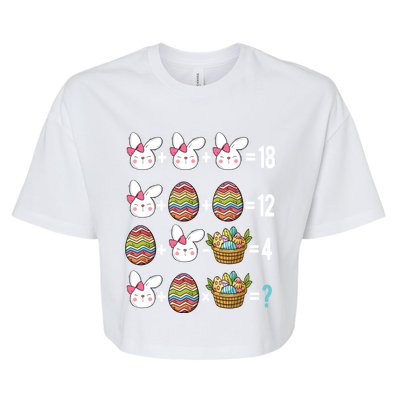 Easter Order Of Operations Quiz Math Teacher Easter Egg Hunt Funny Gift Bella+Canvas Jersey Crop Tee