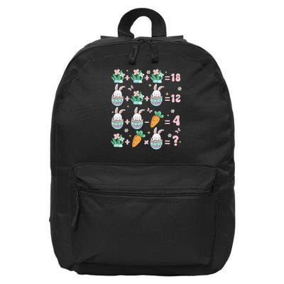 Easter Order of Operations Quiz Math Teacher Easter Egg 16 in Basic Backpack