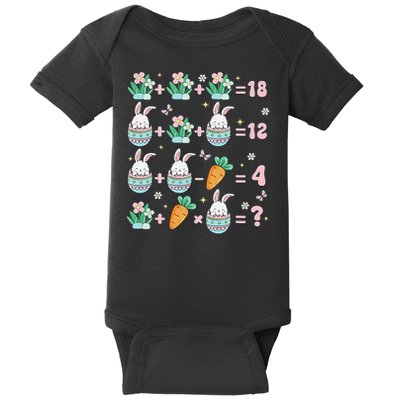 Easter Order of Operations Quiz Math Teacher Easter Egg Baby Bodysuit