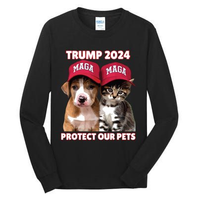 Eat Our Pets Cat Dog Maga Tall Long Sleeve T-Shirt