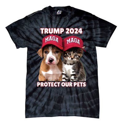 Eat Our Pets Cat Dog Maga Tie-Dye T-Shirt