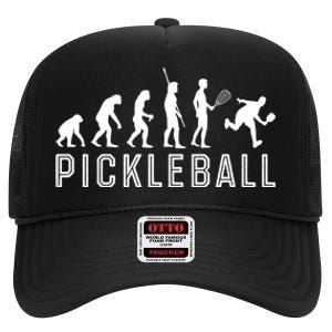 Evolution Of Pickleball TShirt High Crown Mesh Back Trucker Hat