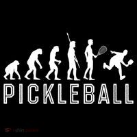 Evolution Of Pickleball TShirt Button