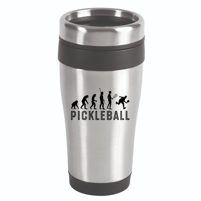 Evolution Of Pickleball TShirt 16oz Travel Tumbler
