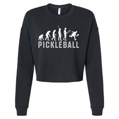 Evolution Of Pickleball TShirt Cropped Pullover Crew