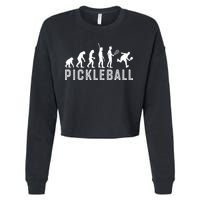Evolution Of Pickleball TShirt Cropped Pullover Crew