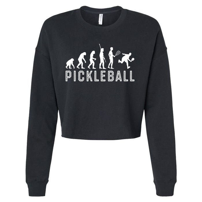 Evolution Of Pickleball TShirt Cropped Pullover Crew