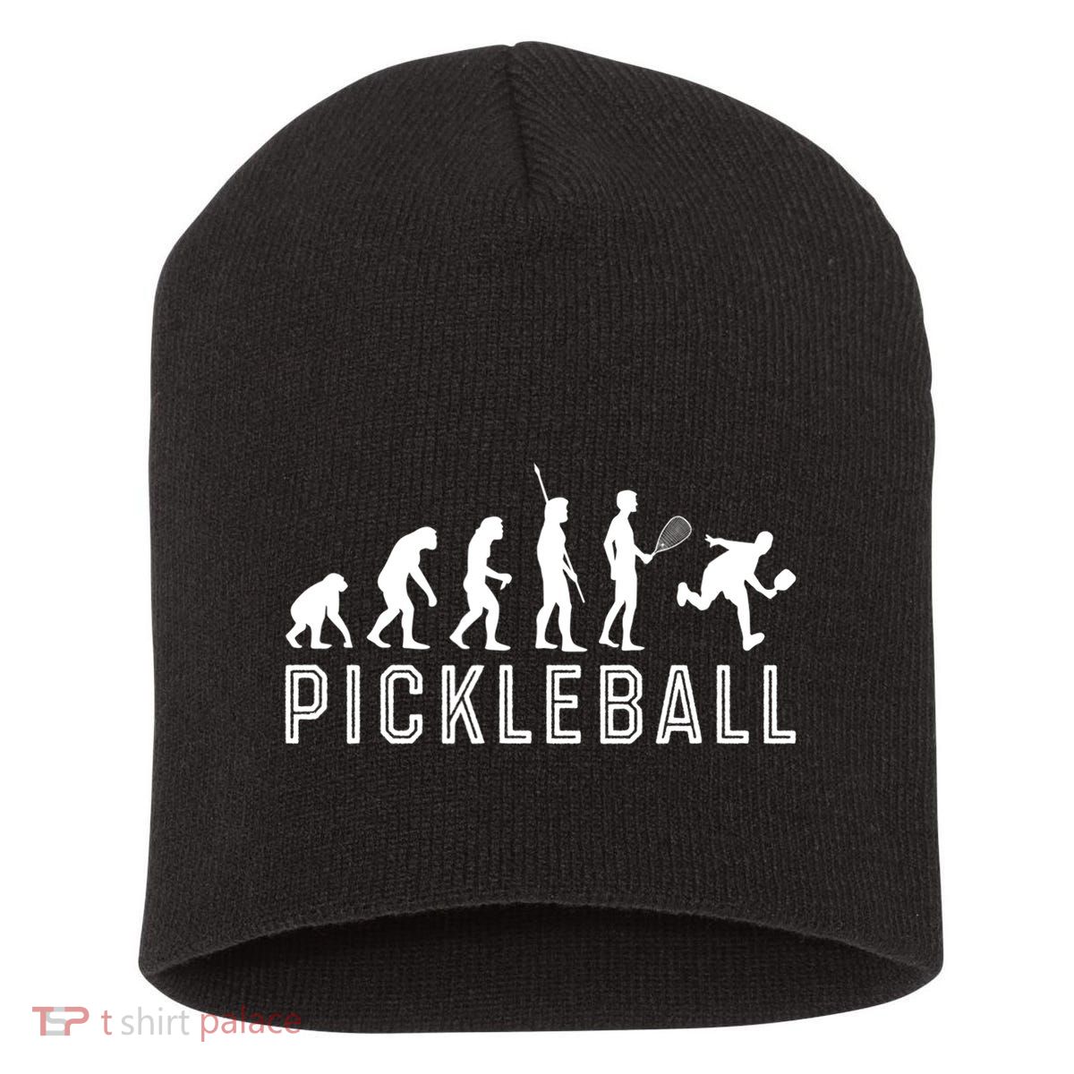 Evolution Of Pickleball TShirt Short Acrylic Beanie