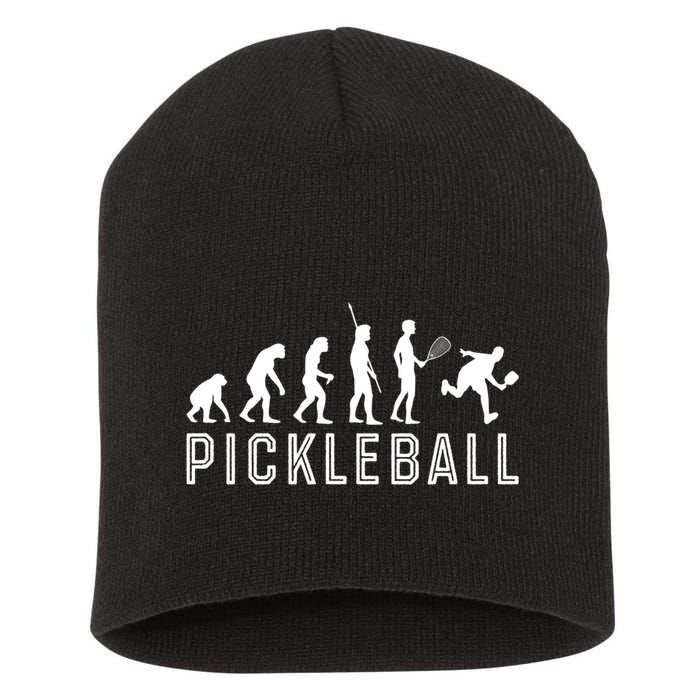 Evolution Of Pickleball TShirt Short Acrylic Beanie