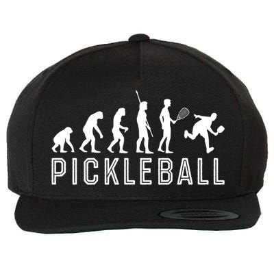 Evolution Of Pickleball TShirt Wool Snapback Cap
