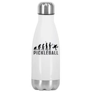 Evolution Of Pickleball TShirt Stainless Steel Insulated Water Bottle