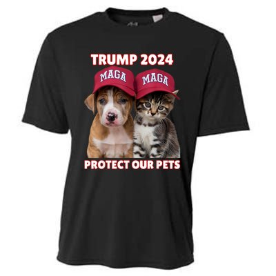 Eat Our Pets Cat Dog Maga Cooling Performance Crew T-Shirt