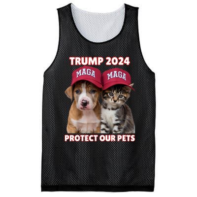 Eat Our Pets Cat Dog Maga Mesh Reversible Basketball Jersey Tank