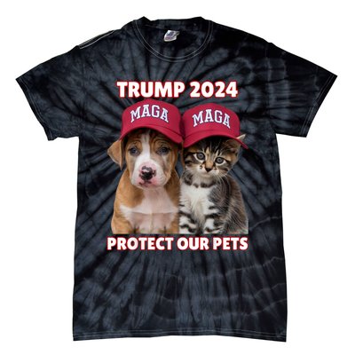 Eat Our Pets Cat Dog Maga Tie-Dye T-Shirt