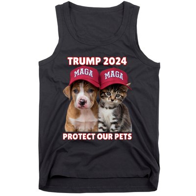 Eat Our Pets Cat Dog Maga Tank Top