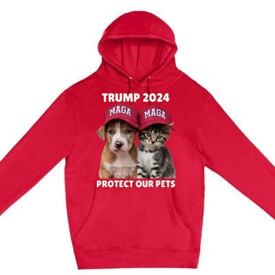 Eat Our Pets Cat Dog Maga Premium Pullover Hoodie